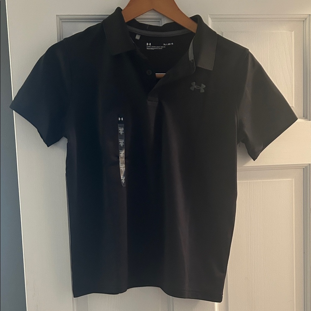 Under Armour Kids Black Polo Shirt
